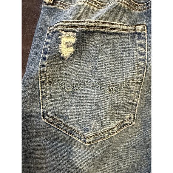 American Eagle Jeans Mens 29x32 Distressed Athletic Skinny AirFlex Temp Tech Den - Picture 16 of 16